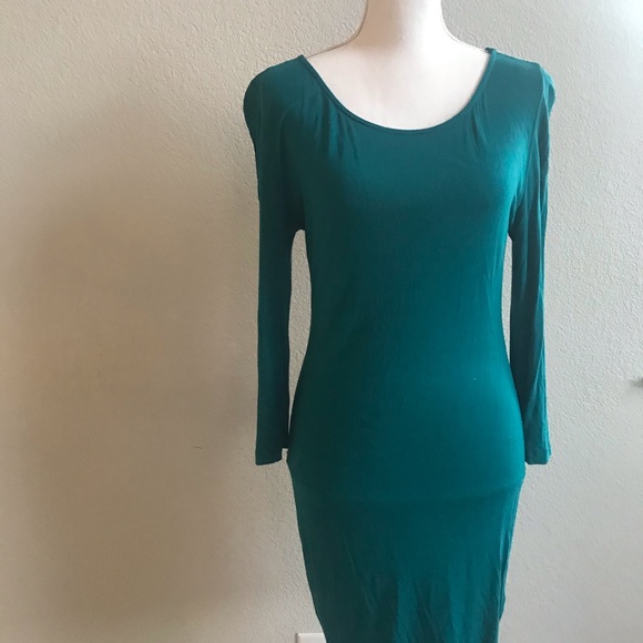 Turquoise body con dress - Picture 2 of 3